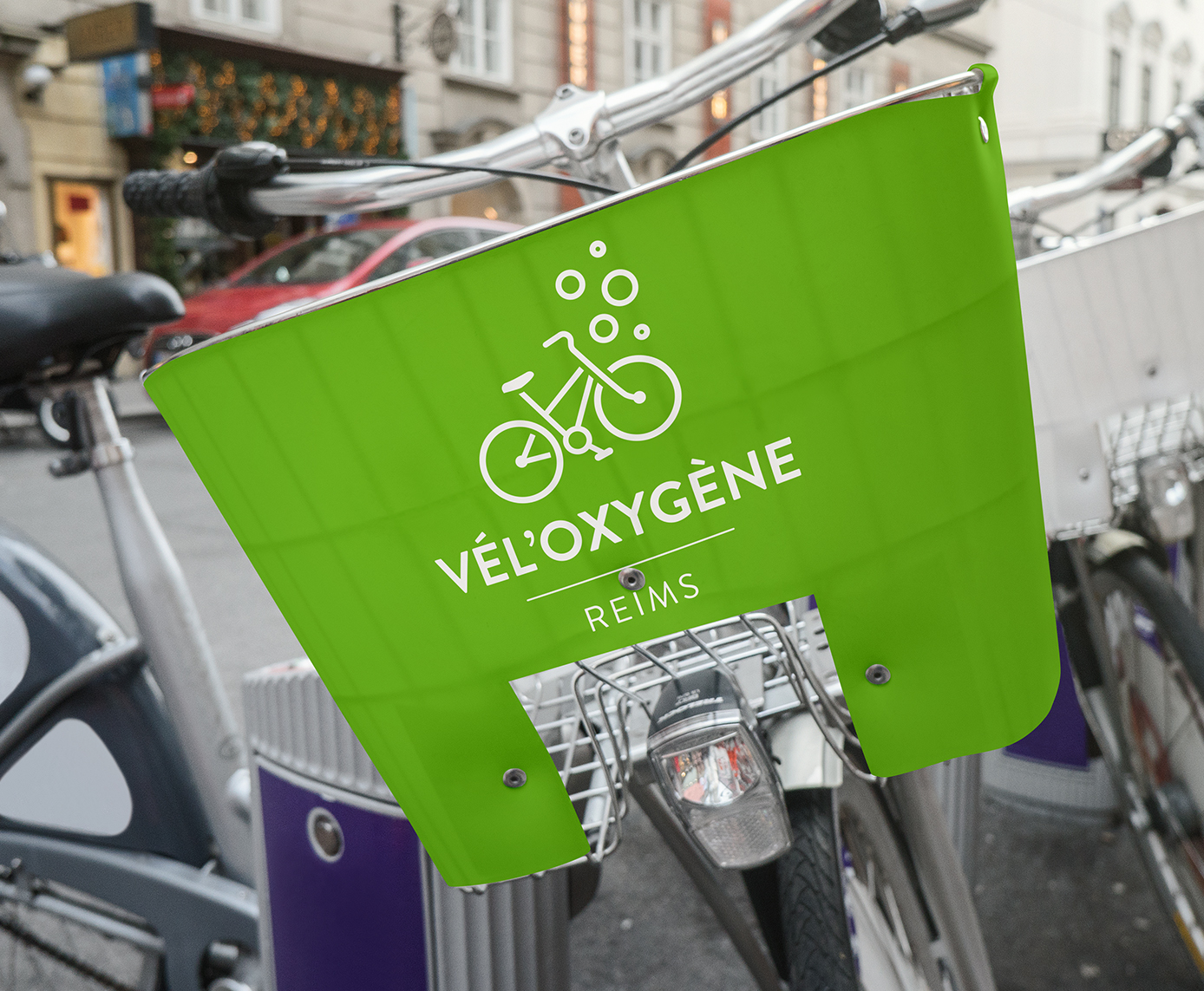 Panier vélo association Vél'Oxygène Reims